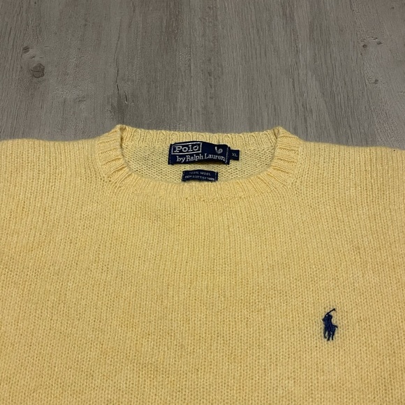 Polo Ralph Lauren Yellow Sweater Scottish Yarn - Picture 4 of 5